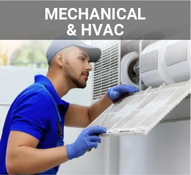 Mechanical & HVAC worker installing a new system