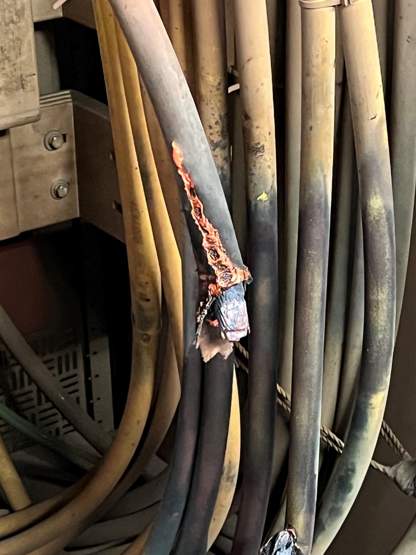 high voltage electrical fire damage