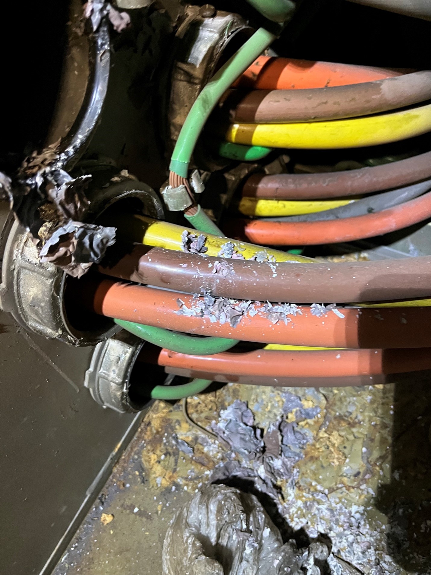 high voltage electrical fire damage