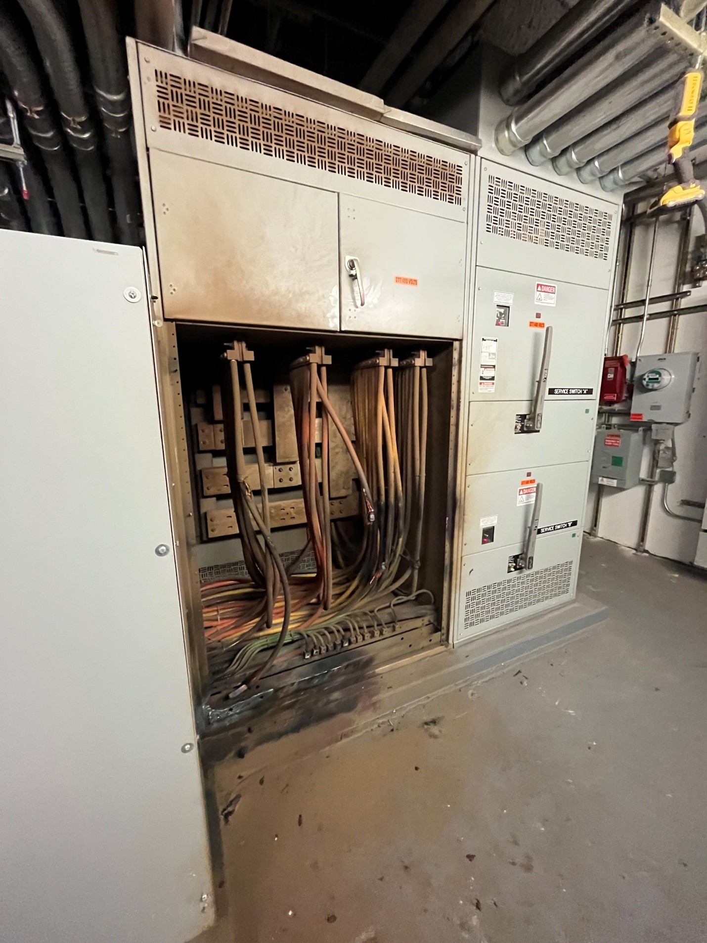 high voltage electrical fire damage