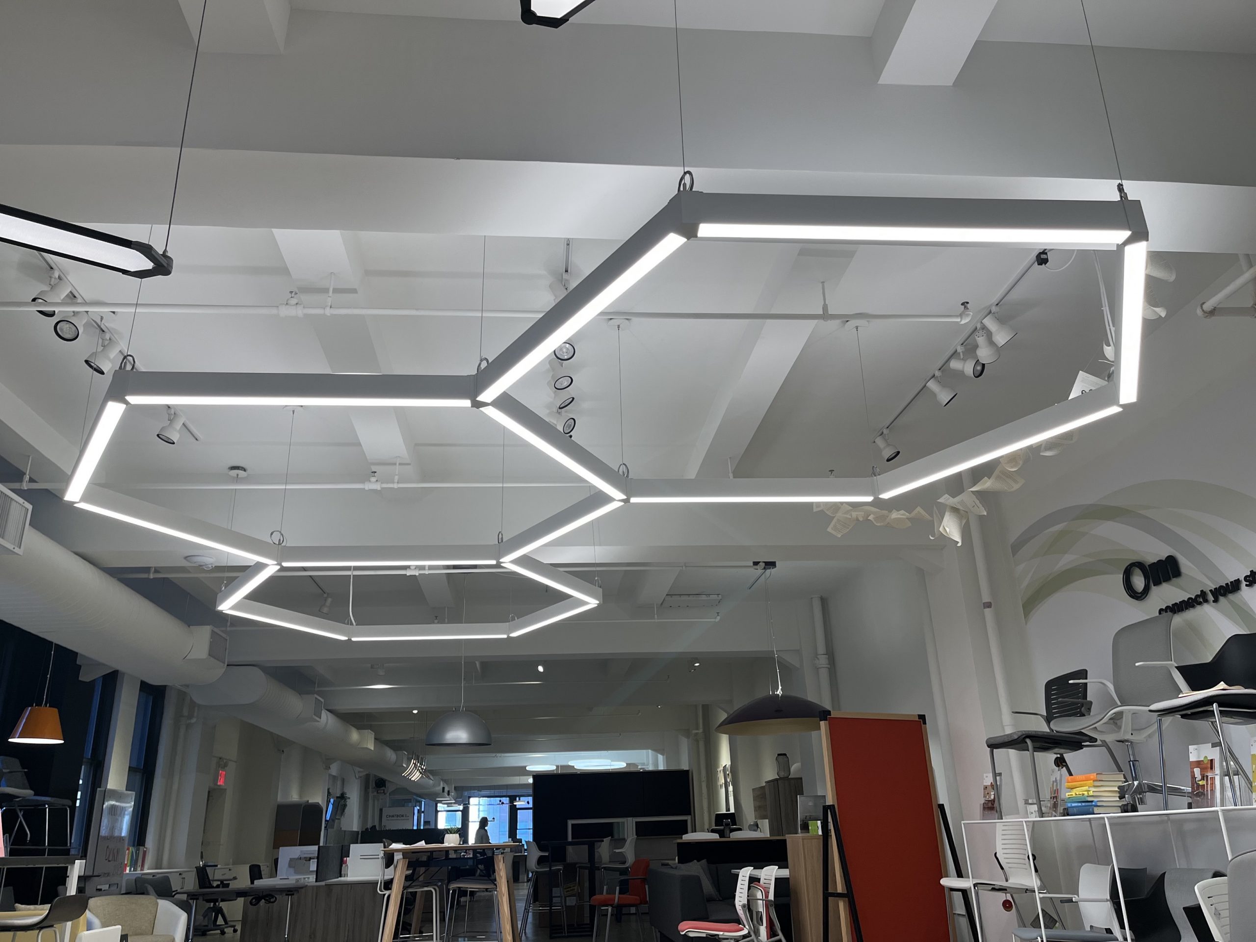 high-end light fixture installation