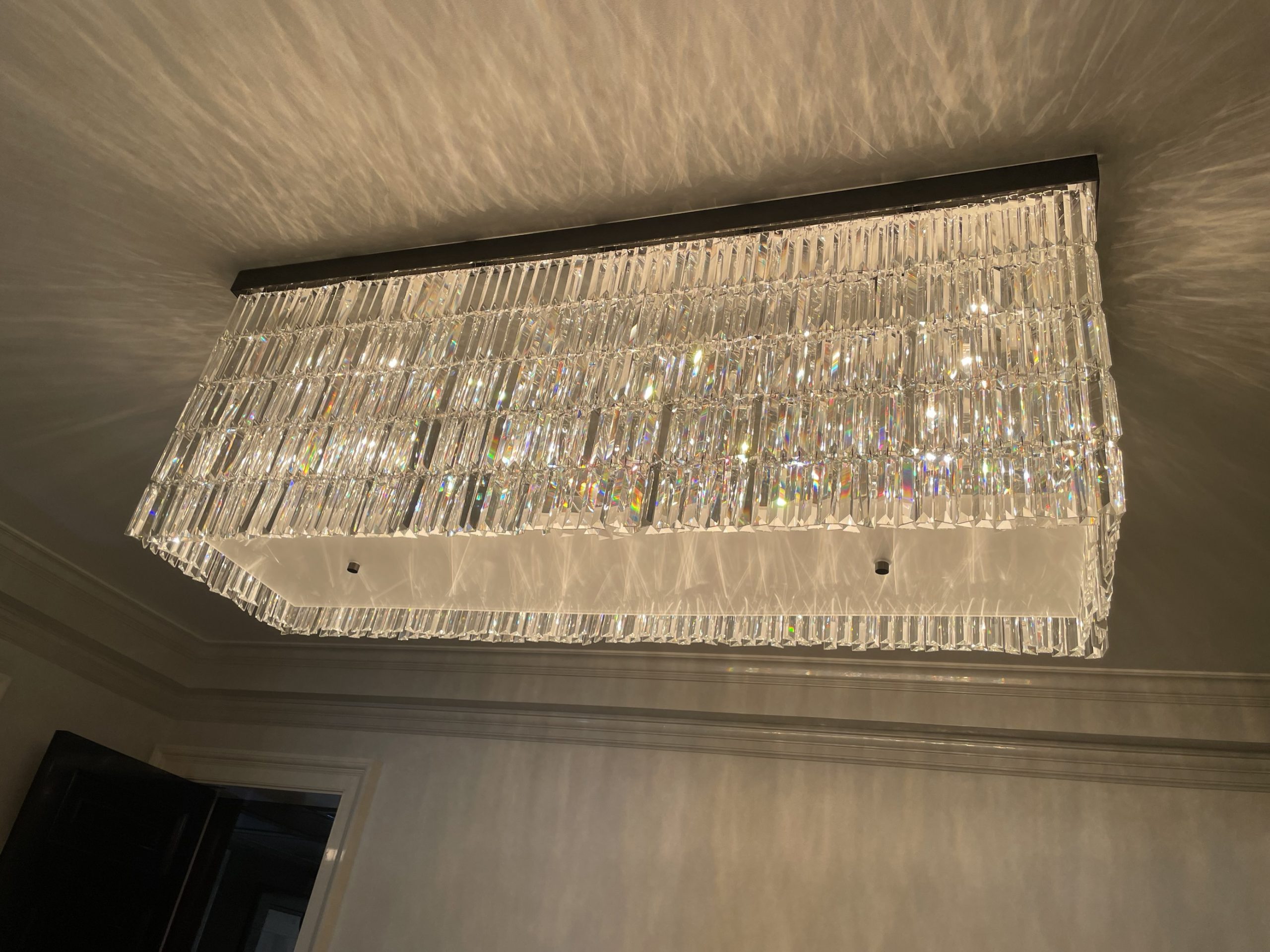 high-end light fixture installation