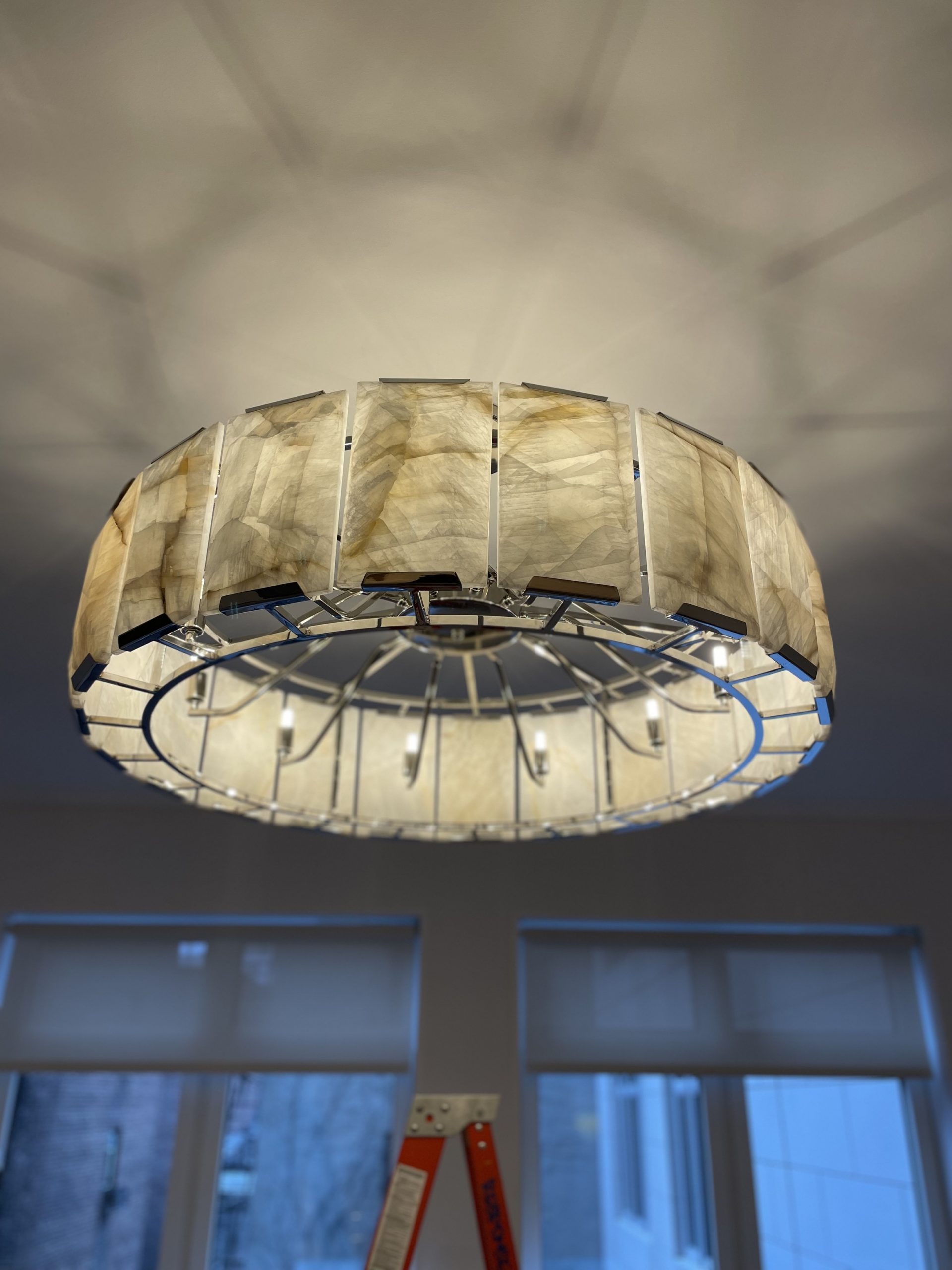 high-end light fixture installation