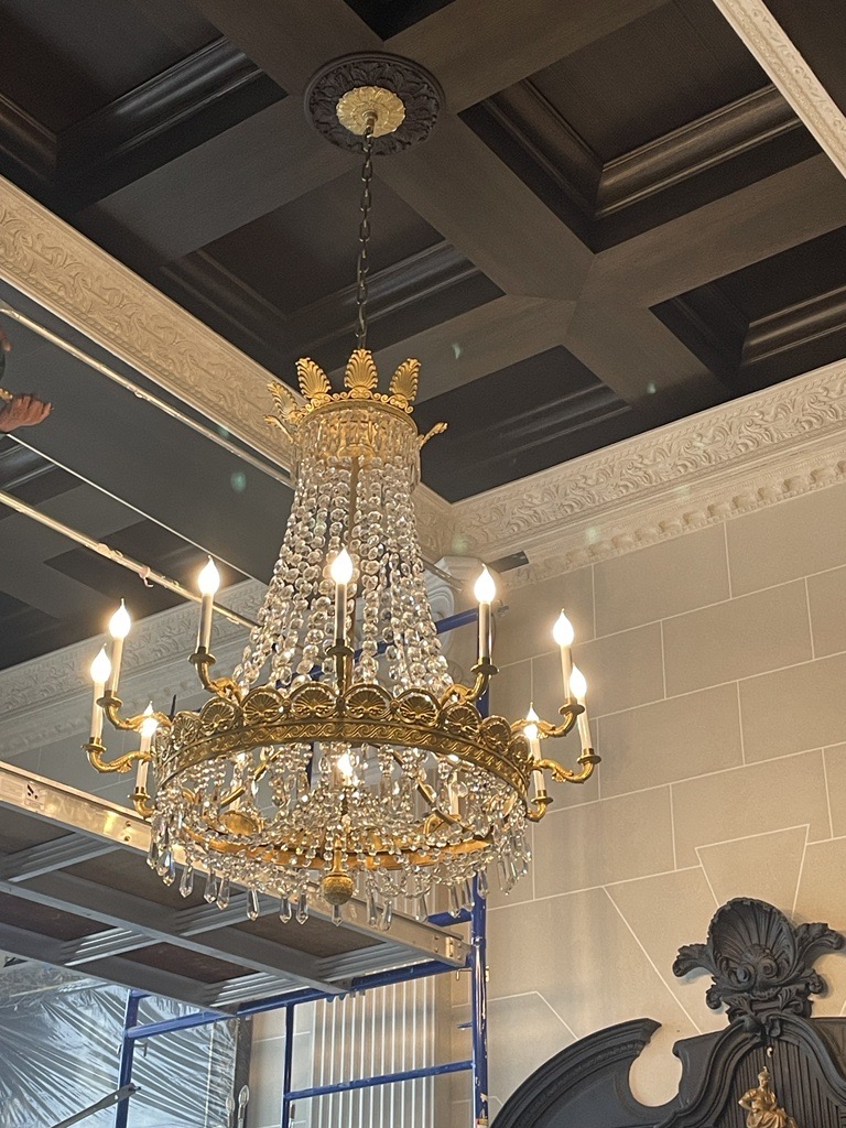 high-end light fixture installation